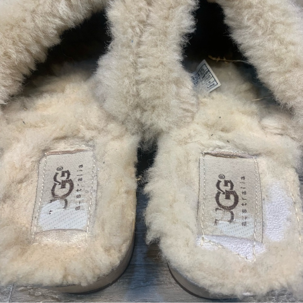 UGG Leather Kalie Clogs Sheepskin Slip On Shoes Slippers - Picture 10 of 12